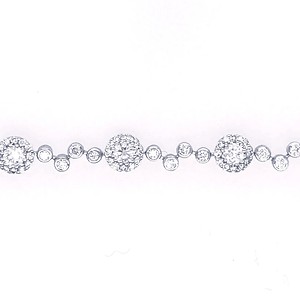 Diamond Bezel and Cluster Bracelet